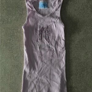 Purple Butterfly Tank Top from Cuba 100%cotton rare items